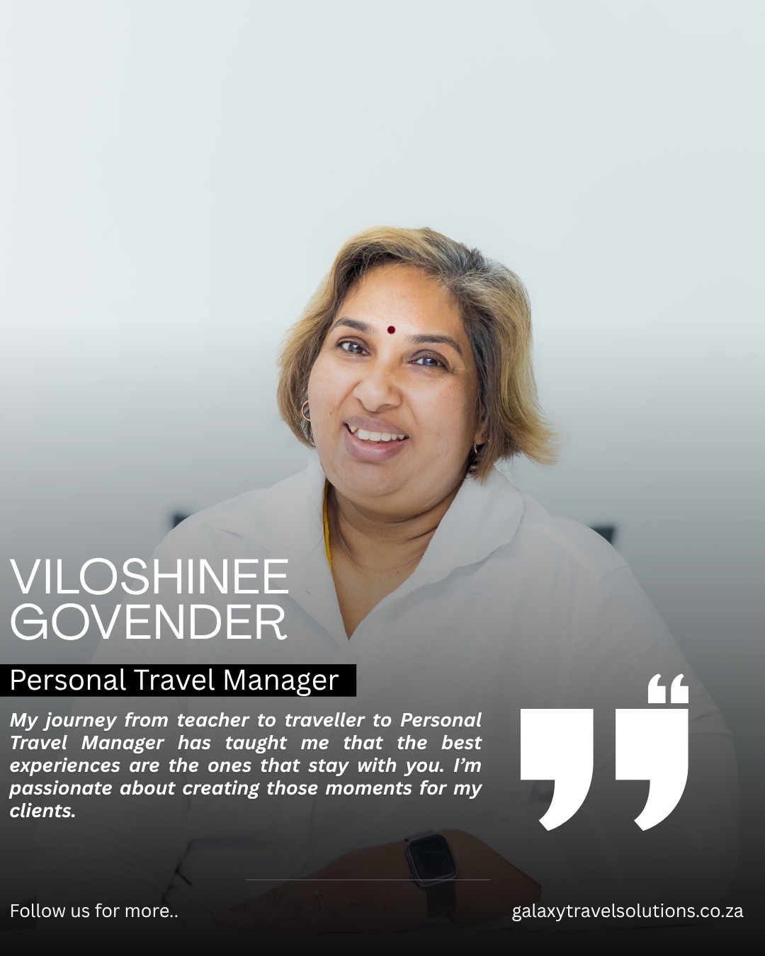 Viloshinee Govender — Personal Travel Manager at Galaxy Travel Solutions